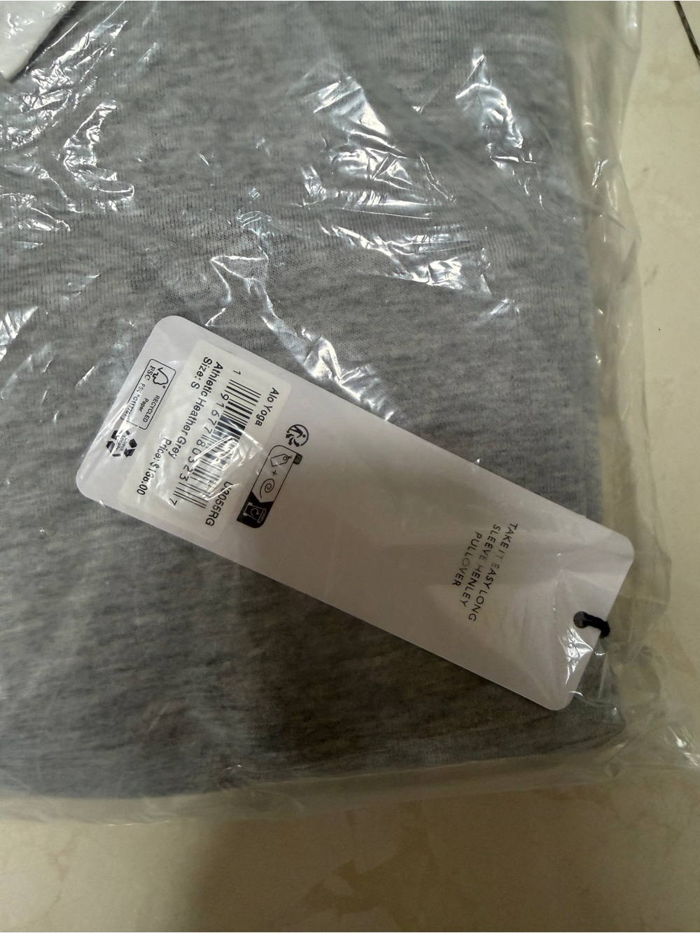 NWT Alo Yoga Grey Polo Pullover & Sweatpant Set Size S Campus Fit 📚 - Picture 4 of 8